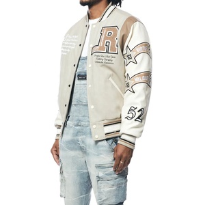 Fabricante de Ropa Urbana de Marca Privada, MOQ Bajo, Precio de Descuento, Chaqueta Letterman, Ajuste Perfecto, Estilo Béisbol, Parches Gruesos - Product Image 5