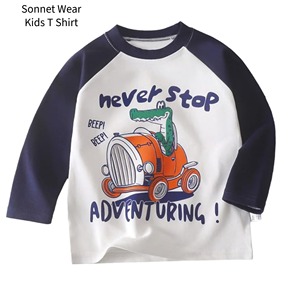 Camiseta de Manga Larga Estampada de Algodón para Niños, Ropa Casual - Product Image 5