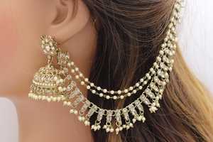 Exaggerated Necklace <b>Earrings</b> Jewelry Sets Wedding Bride Women Alloy <b>Crystal</b> Rhinestone Flower Necklace <b>Earrings</b> Set - Product Image 4