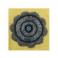 DIY Strass Perlé Sequin Dentelle Broderie Applique À La Main Brodé Patch Tissu avec 3D Fleur Conception pour Vêtements