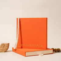 Boîte à bijoux magnétique à couvercle rabattable LionwrapacK, emballage rigide en papier personnalisé avec logo, directement de l'usine