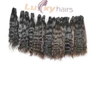 Extensions de cheveux indiens vierges crus Texture droite naturelle Cuticule vietnamienne alignée Vague d'eau humaine non traitée Vague profonde - Product Image 1