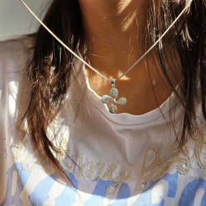 Colgante ligero de flor floral de Plata de Ley 925, el mejor regalo Navidad religioso de, colgantes y dijes finos para siempre - Product Image 5