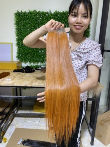 Paquetes de cabello humano alineados con cutícula virgen cruda estirada doble de alta calidad de grado 12A - Product Image 3