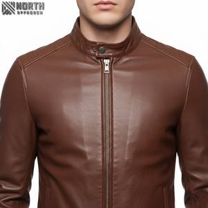 Veste en cuir de qualité supérieure pour hommes Veste en cuir fabriquée au Pakistan Fournisseur de gros Blouson en cuir au design personnalisé pour hommes - Product Image 4