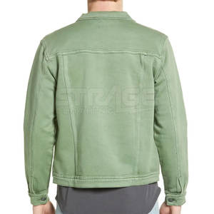 แจ็คเก็ตยีนส์ผ้าแคนวาสสั่งทำพิเศษ พร้อมโลโก้ด้านหน้า ออกแบบเองได้ แจ็คเก็ตฤดูหนาวสำหรับผู้ชาย เป็นมิตรกับสิ่งแวดล้อม MOQ ต่ำ - Product Image 3