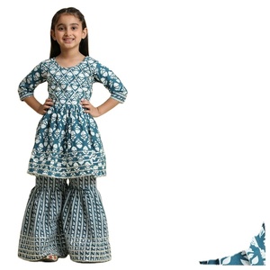 Prêt à acheter Nouvelle collection de vêtements pour filles enfants, dernière collection de designers 2024, Dhoti Work Ethnic Salwar Suit, collection en modal viscose - Product Image 1