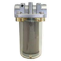 Filter Oli Hidrolik Industri JUNWAVE Baru, Filtrasi Partikel 100 Mikron, Housing Aluminium Jaring Kawat, Inlet Outlet 3/4" 1" 1