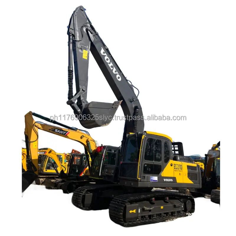 Excavadora de tamaño medio usada de 21 toneladas, marca sueca, excavadora de segunda mano Volvo EC210BLC, precio bajo