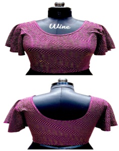 Rashi's Modern Heavy Crush Foil Lining Blouse Summer Formal avec Fine Strach et Butterfly Pattern Ready to Use Sleeves - Product Image 1