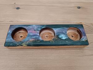 Candelabro de Madera de Resina con Acabado Natural, Hecho a Mano, Forma Personalizada para Decoración del Hogar Ecológica - Product Image 3