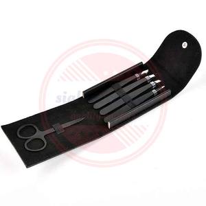 Pinzas de pestañas de salón de uso diario personalizadas de calidad superior 4 bolsillos Funda de cuero | caja de pinzas al por mayor - Product Image 3