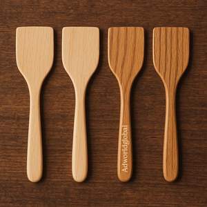 Juego de Cucharas de Madera con Acabado Espejo Chapado en Oro de Primera Calidad, Aptas para Lavavajillas y Ecológicas - Product Image 6