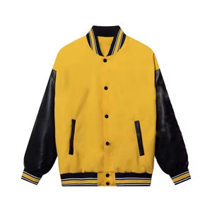 New Arrival Letterman Jacket Embroidery Men's Winter Warm Comfortable With Solid Color Varsity Jacket for Men - Product Image 1