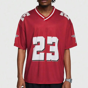 เสื้อตาข่ายคอวีทรงหลวมโอเวอร์ไซส์แบบทันสมัย - Product Image 3