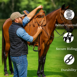 Silla de Montar de Cuero para Caballo de Estilo Western Pleasure Trail |   Silla de Montar Vaquera Hecha a Mano |   Color y Diseño Personalizados |   Equipo de Equitación Resistente - Product Image 3