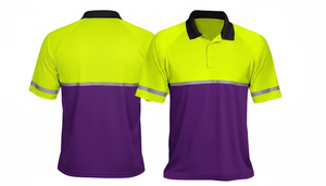 Polo de travail personnalisé en gros, respirant, haute visibilité, réfléchissant, pour ouvrier du bâtiment - Product Image 3