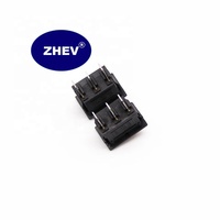 Sakelar Rocker Bodi KCD11-102 Tombol Hitam Penuh dengan 3 Pin ON-ON 15X10Mm