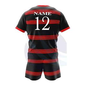 Ensembles d'uniformes de rugby pour hommes de qualité supérieure, impression de logo personnalisée, 100% polyester, séchage rapide, respirant - Product Image 3