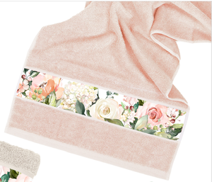 Serviette de bain imprimée avec bordure, ensemble de serviettes pour le visage et les mains, serviette de bain imprimée avec bordure, serviette imprimée multi-usage - Product Image 3