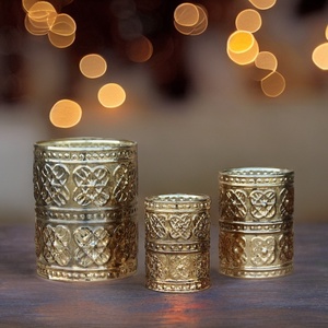 Antiguo hecho a mano Art Deco vidrio 3-5 pulgadas anillo velas votivas decoración única para el hogar para festivales Diwali Navidad Halloween - Product Image 1