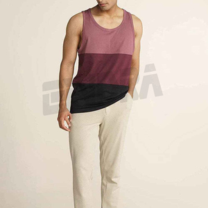 Camiseta sin mangas de bloque de Color para hombre, chaleco de gimnasio sin mangas, camiseta de Fitness elegante, ropa deportiva informal de verano para entrenamiento muscular, ropa deportiva de entrenamiento - Product Image 4