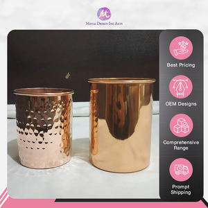 Vente dans le monde entier de luxe en acier inoxydable or argent cire de soja bougie faisant métal martelé bougie pot pour la décoration de la maison - Product Image 4