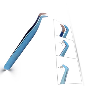 Pinzas para Extensión de Pestañas de Volumen de Alta Calidad Hechas a Mano con Punta de Fibra, Herramientas Profesionales para Extensión de Pestañas, Logotipo Personalizado - Product Image 5