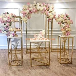 Centro de mesa de Decoración de mesa pulido con espejo de acero inoxidable, conjunto de 7 centros de mesa de lujo con cuentas blancas de forma y tamaño personalizados - Product Image 2