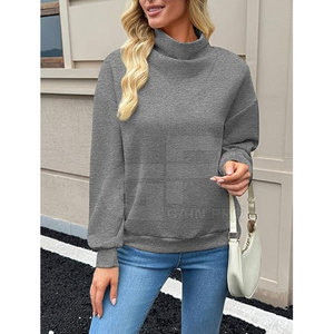 Winter Women's <b>Mock</b> <b>Neck</b> Sweatshirt Fleece Pullover Long Sleeve Casual <b>Top</b> Warm Soft Comfortable Clothing For Everyday Outfits - Product Image 3
