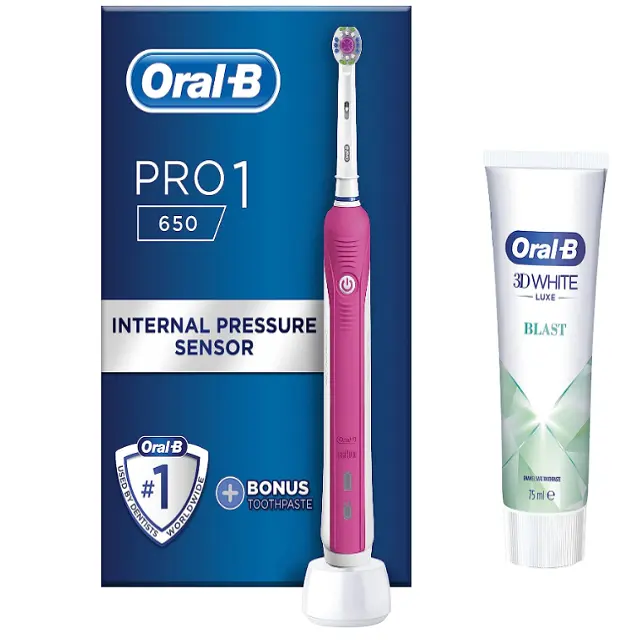 Oral B Pro 400 canlılık elektrik diş macunu ve diş fırçası (2) fırça kafaları şarj edilebilir tüm renkler (yeni Model) düşük fiyat