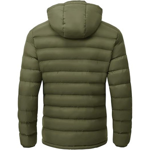 Casual Puffer Jacket Regular Length with Zipper Closure Winter Warm Material Plain Dyed <b>bubble</b> <b>coat</b> for men - Product Image 2