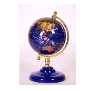 Wholesale Price Handmade World Map Globe With Gold Stand & Purple Base for Office Table Decorative Items Available at Best Price