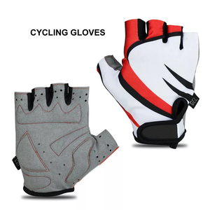 Guantes de Ciclismo de alta calidad para hombre, guantes de nailon transpirables antideslizantes con absorción de golpes acolchados de Gel de medio dedo para ciclismo - Product Image 1
