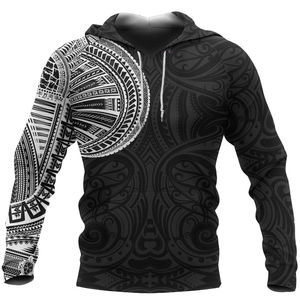 Personnalisation exclusive Samoa Tribal Hoodie Maori Tattoo Roman Reigns Design Plus Size Polyester Men's Warm Fleece Hoodies - Product Image 6