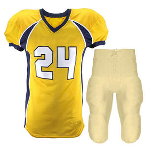 Los mejores conjuntos de uniformes de fútbol americano de alta calidad, diseño de manga corta transpirable impreso con logotipo personalizado - Product Image 1