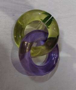 Eslabones de Cadena de Resina Extra Grandes de Dos Tonos con Diseño de Arte Popular que Resalta la Variedad de Colores para Decoración del Hogar - Product Image 4