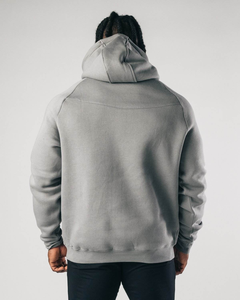 Sweat à capuche de performance de qualité supérieure, coupe classique, 55% coton, 45% polyester, pull-over, en vrac, surdimensionné, uni, brodé, coupe-vent - Product Image 3