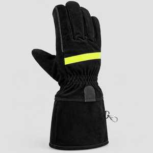 Gants de pompier Amber Long en cuir de vachette fendu, avec index renforcé, membrane PU, EN 659 - Product Image 4