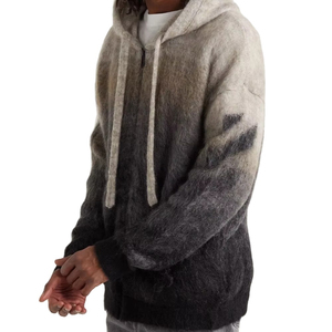 Sudadera con capucha de mezcla de angora para hombre, producción OEM, venta al por mayor, entrega rápida, tejido suave, envío rápido - Product Image 5