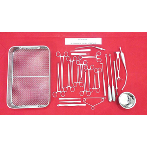 MayoMed Kit de chirurgie mineure manuel professionnel en acier inoxydable allemand pour hôpital et clinique, avec plateau en maille, certifié CE - Product Image 1
