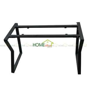 Minimalist Rustic Home Office <b>Table</b> Set with Rubber Wood Top and Iron <b>Folding</b> Legs (1.2m X 60cm) - Product Image 6