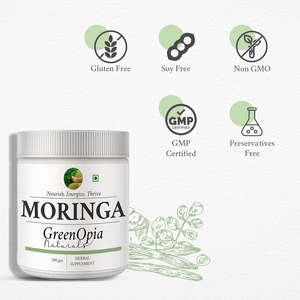 GreenOpia 200g Poudre de feuilles de Moringa Superaliment ayurvédique pour adolescents et adultes Immunité Détox et Énergie Non destiné aux femmes enceintes - Product Image 2