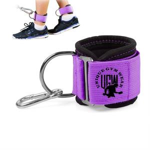 Unisex สายรัดข้อเท้า D-ring ระบายอากาศสีชมพูนีโอพรีนผ้าฝ้ายไนลอนกีฬาป้องกันสายปรับแต่งโลโก้ - Product Image 1