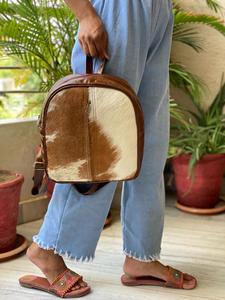 กระเป๋าเป้สะพายหลังหนังวัวแท้แบบย้อนยุคหนังวัวแท้ทำด้วยมือสำหรับทุกเพศแนววินเทจ - Product Image 4