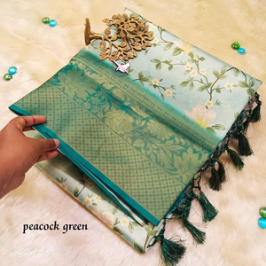 PURE SOFT KANCHIVRAM PETHANI <b>SILK</b> SAREE - Product Image 5