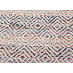 Alfombra Tejida a Mano Abrash de Lana y Viscosa, Diseño Geométrico Rectangular en Rojo y Naranja, para Dormitorio o Sala de Estar - Modelo - Product Image 3