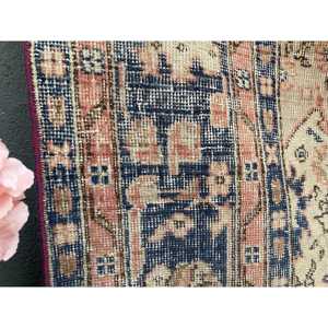 Turkish Vintage Rug 6.6x10.8 ft (202x329 cm), <b>Red</b> Solid <b>Wool</b> Rug - Product Image 5