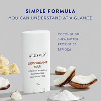 Déodorant Stick Bio Naturel Huile de Coco Beurre de Karité Probiotiques Soin Corporel Parfum Naturel Longue Durée Marque Blanche