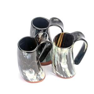 JARDÍN PULIDO ARTESANAL VIKING BEBER HORN CERVEZA STEIN Beber Cuerno taza Vikingo Beber Cuerno Taza de café - Product Image 4